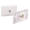 Internal Wall TV Outlet Plate with Right Angle F connector