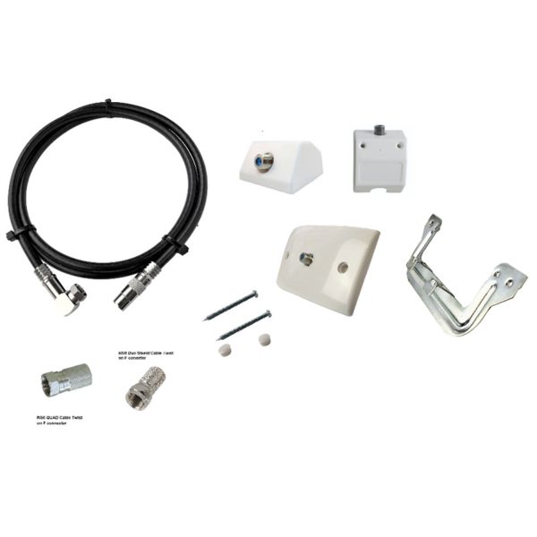 Digital Upgrade Kit with a wall and a skirting fitting cable