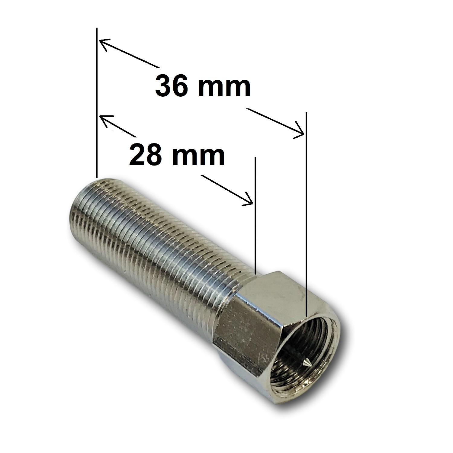 F connector extension 28mm
